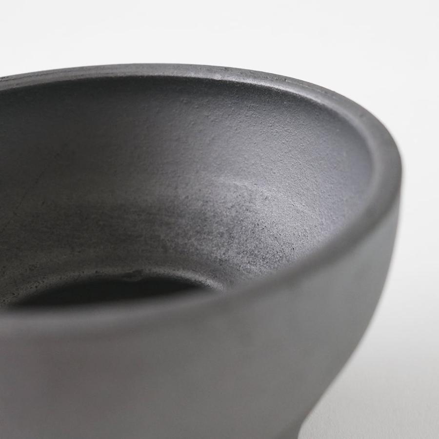 SMOKED POT【Tシリーズ 】4号 Φ12cm 陶器 植木鉢 深鉢 浅鉢 いぶし鉢