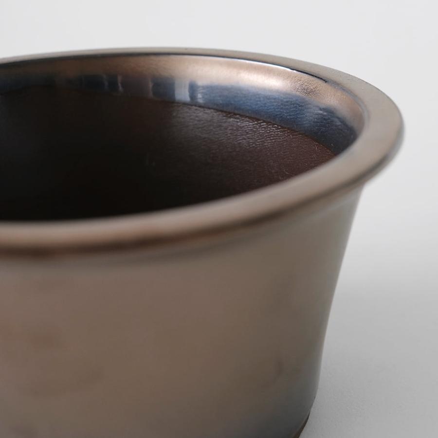 BONSAI PLANTER【 SORIGATA 】 ブロンズ Φ16.5cm×H9cm 陶器 植木鉢 ウ