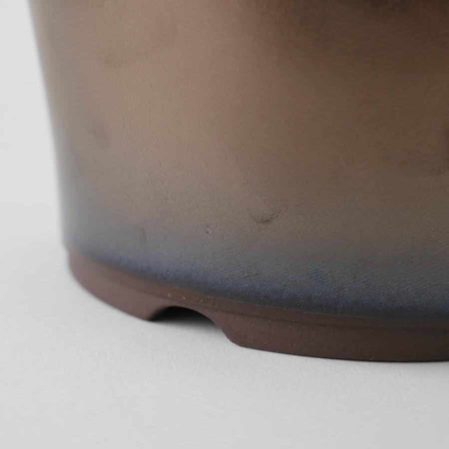 BONSAI PLANTER【 SORIGATA 】 ブロンズ Φ16.5cm×H9cm 陶器 植木鉢 ウ