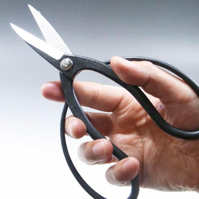 兼進作 盆栽鋏(小) 青紙【No.40F】 小枝切 芽摘み 根切り 青鋼 高級鋼