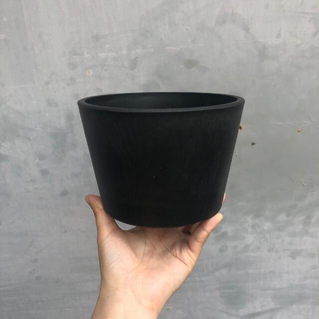 BLACK PLASTIC POT【LOW TYPE】15cm×10cm 黒 プラ鉢 5号 植木鉢