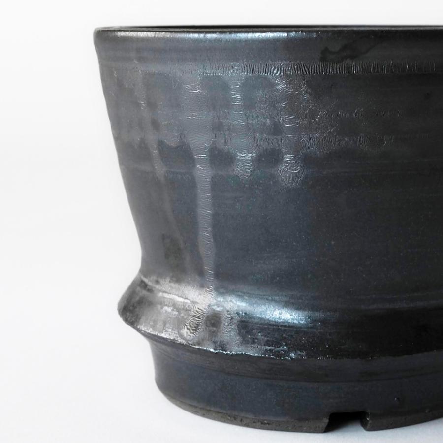 KAMIYAMA -MANGAN- RIM【M】 φ12cm×9.5cm マンガン釉 リム型 4号