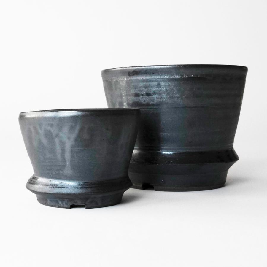 KAMIYAMA -MANGAN- RIM【M】 φ12cm×9.5cm マンガン釉 リム型 4号