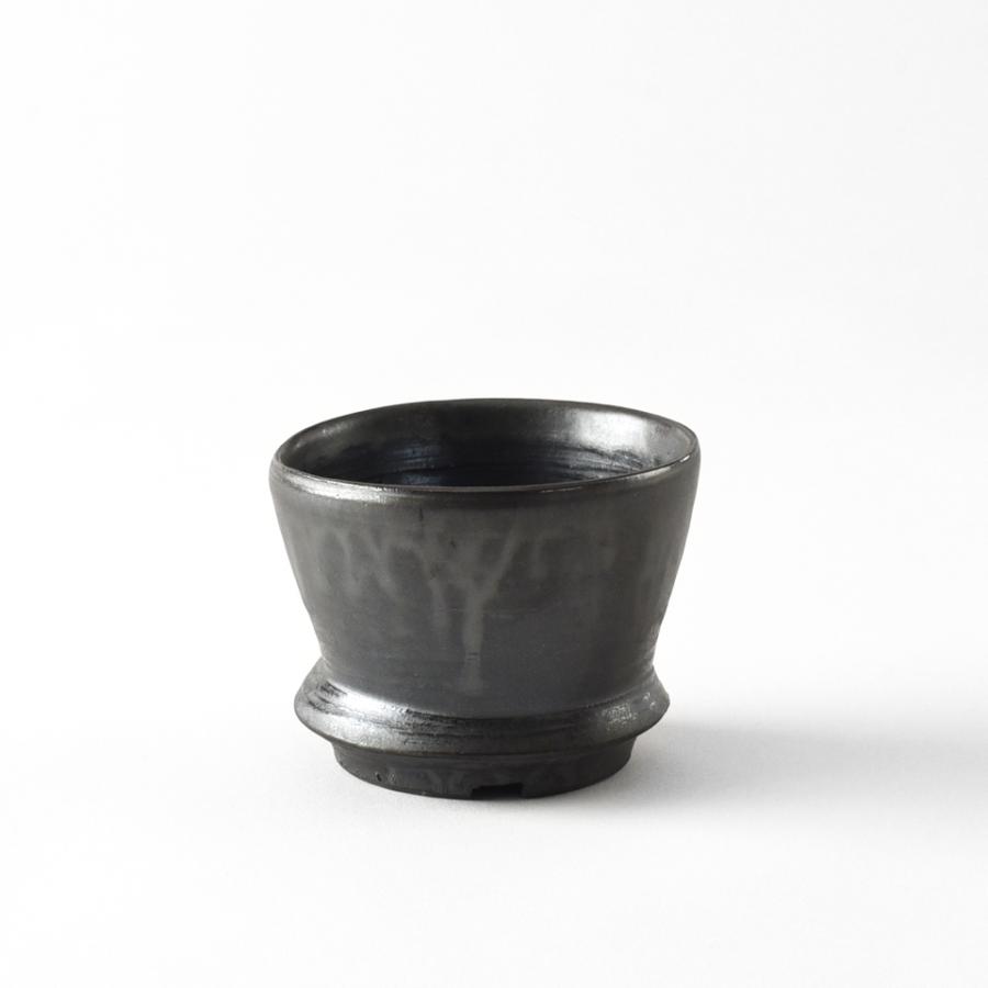 KAMIYAMA -MANGAN- RIM【S】 φ9cm×6.5cm マンガン釉 リム型 3号 手作り