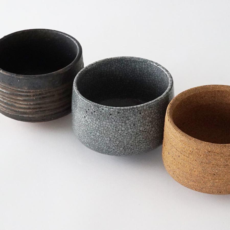 美濃焼 MATCHA-POT【 Crack 】グレー φ12×H8cm 植木鉢 受皿付 4号