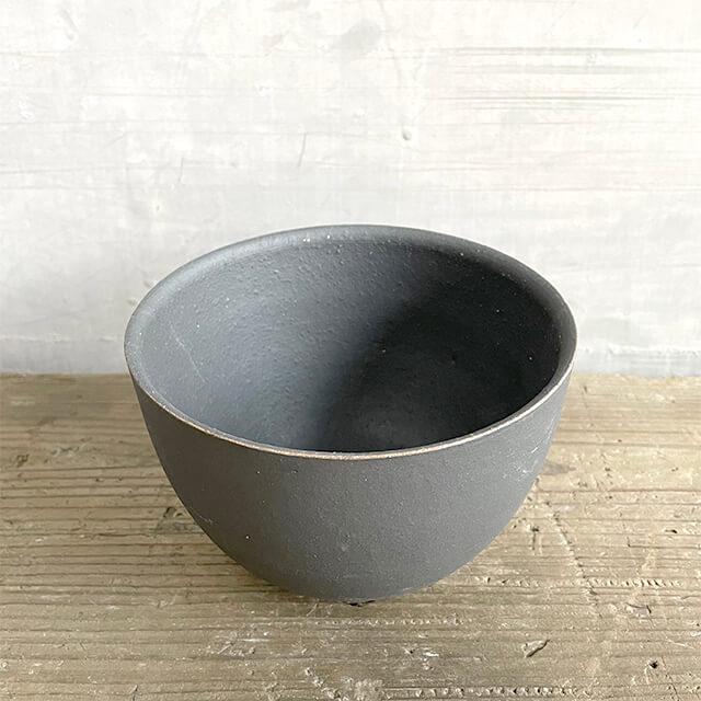 KAMIYAMA BLACK MATTE POT【黒マット丸 4号】ROUND TYPE 12.5cm×8.5cm