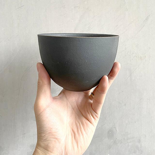 KAMIYAMA BLACK MATTE POT【黒マット丸 4号】ROUND TYPE 12.5cm×8.5cm