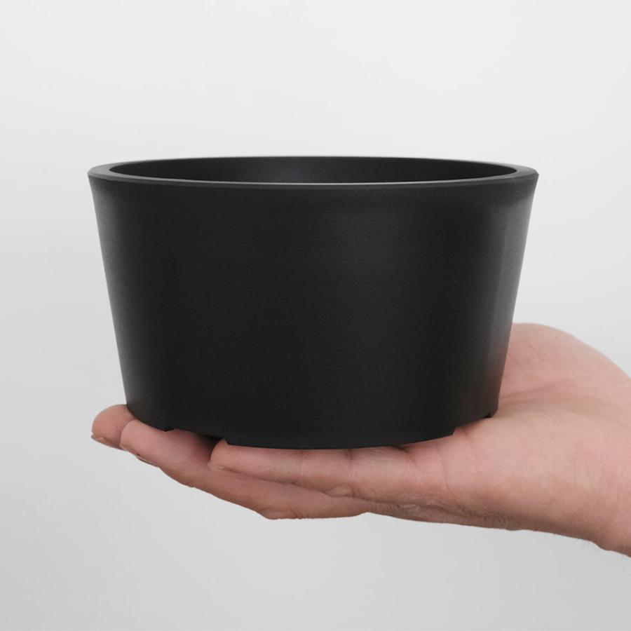 Maceta PlasticPot／BasicLow【Size6】Φ141mm×H75mm 内径127mm マセタ プラ鉢 植木鉢 黒 マット 艶消し 排水性 おしゃれ 室内 浅鉢 5号 実生 子株 |  | 01