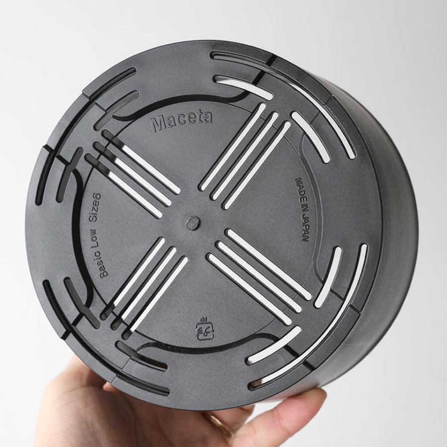 Maceta PlasticPot／BasicLow【Size6】Φ141mm×H75mm 内径127mm マセタ プラ鉢 植木鉢 黒 マット 艶消し 排水性 おしゃれ 室内 浅鉢 5号 実生 子株 |  | 02