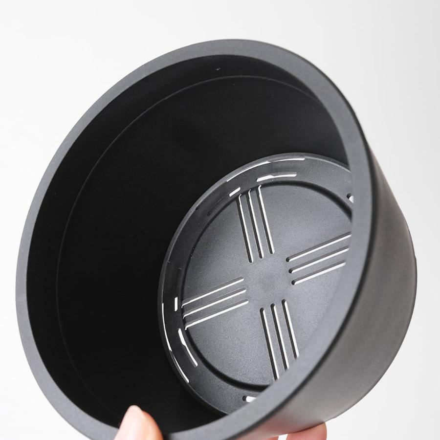 Maceta PlasticPot／BasicLow【Size6】Φ141mm×H75mm 内径127mm マセタ プラ鉢 植木鉢 黒 マット 艶消し 排水性 おしゃれ 室内 浅鉢 5号 実生 子株 |  | 03