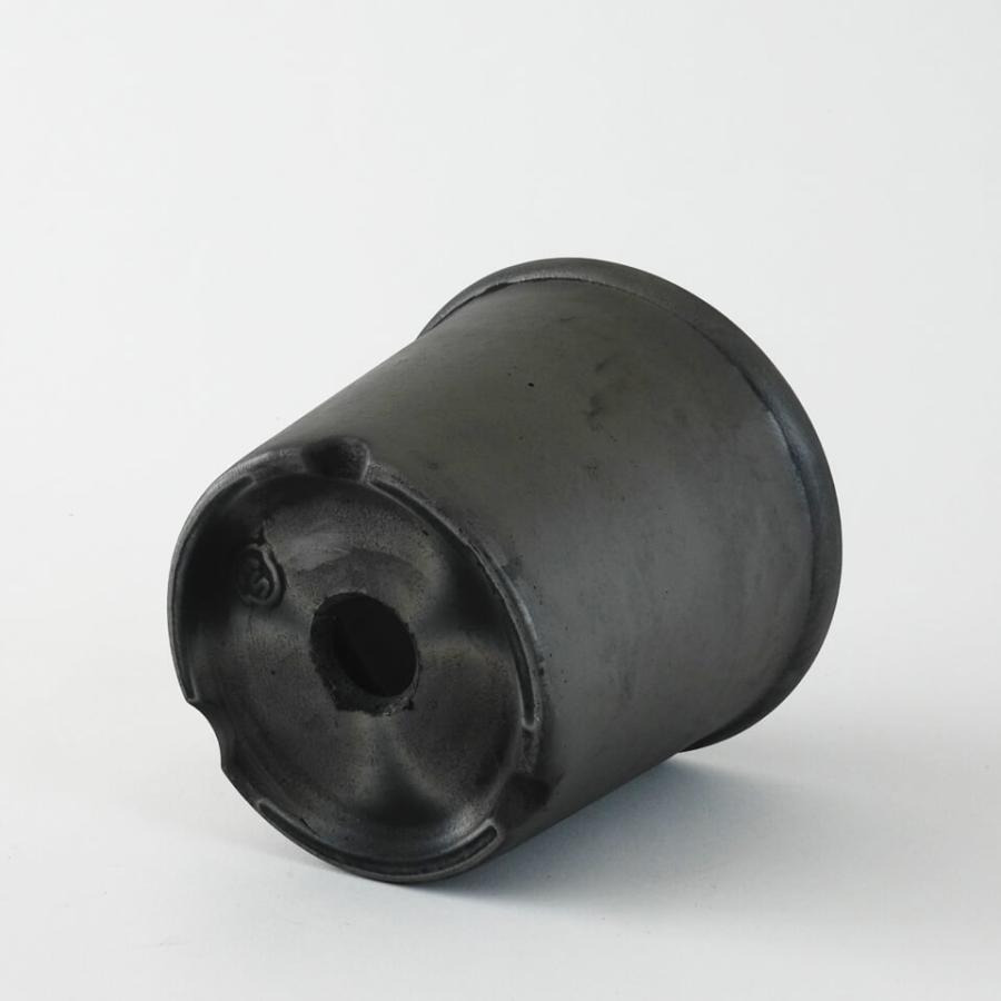 SMOKED POT【 菊鉢 】5号 Φ16cm×H14cm 陶器 植木鉢 いぶし鉢 燻し焼 銀