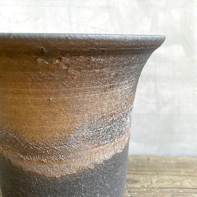KAMIYAMA -OOSORI- POT【金彩 6号】18.5cm×15.5cm かみ山陶器 信楽焼