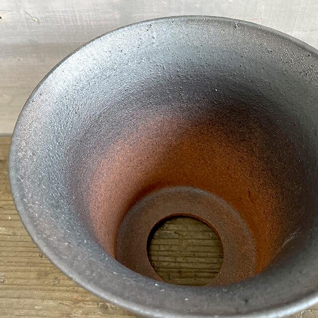 KAMIYAMA -OOSORI- POT【金彩 6号】18.5cm×15.5cm かみ山陶器 信楽焼