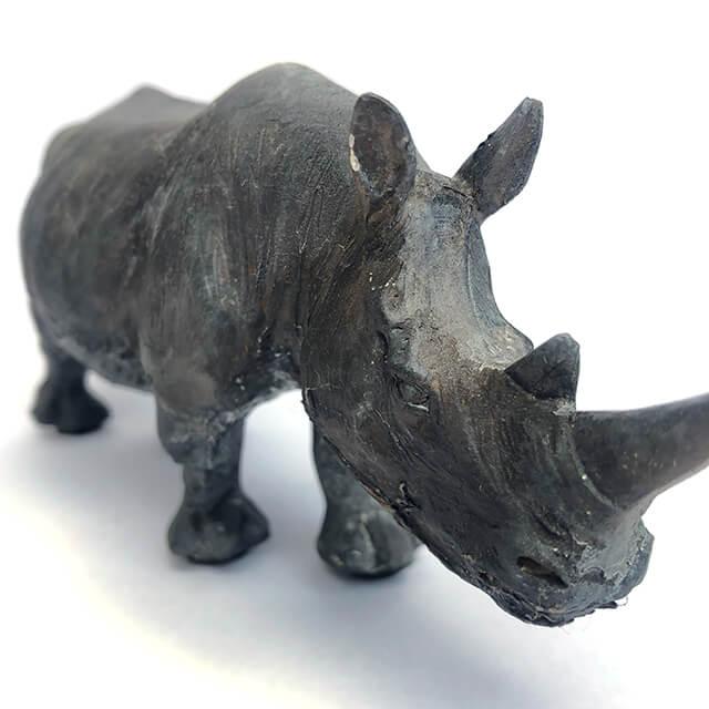 オブジェ オーナメント【サイ】犀 動物 ガーデニング 置物 シンプル