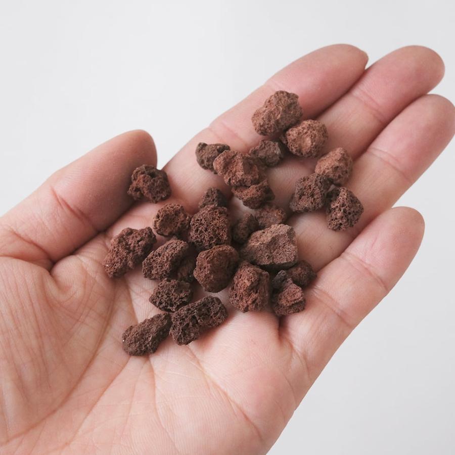 レッドロック 小粒 0.5L／化粧石 赤系溶岩石 スコリア 洗浄済 赤