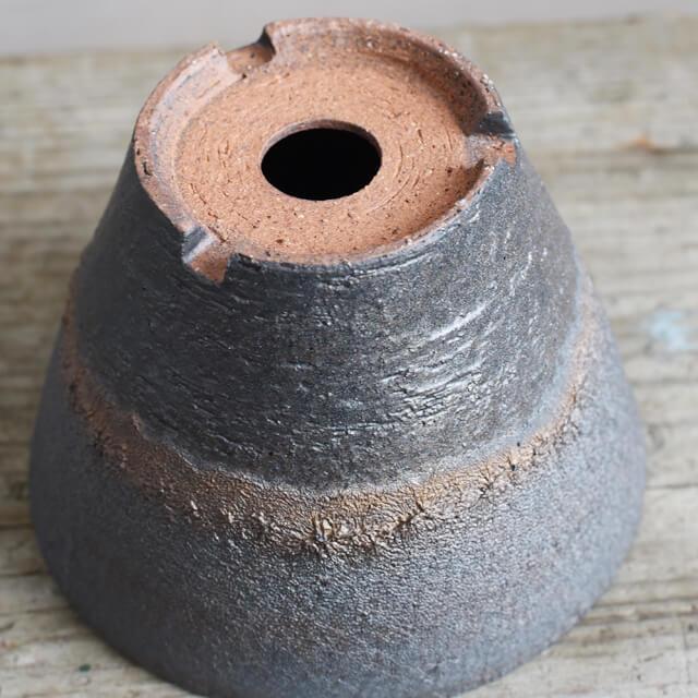 KAMIYAMA -金彩サンカク鉢-【4号】12cm×8.5cm かみ山陶器 信楽焼