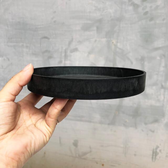 BLACK PLASTIC SAUCER【SIZE:M】16cm ブラックポット 受け皿 ソーサー