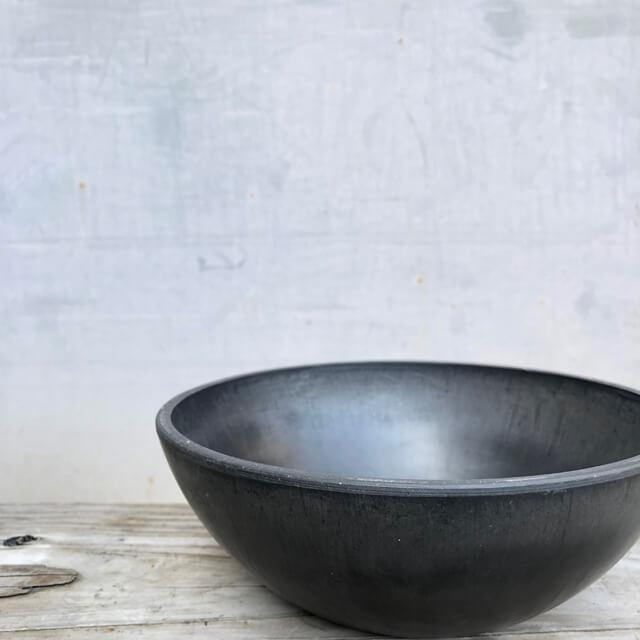 BLACK PLASTIC POT【SHALLOW TYPE】20.5cm×7.5cm 黒 プラ鉢 7号 植木鉢