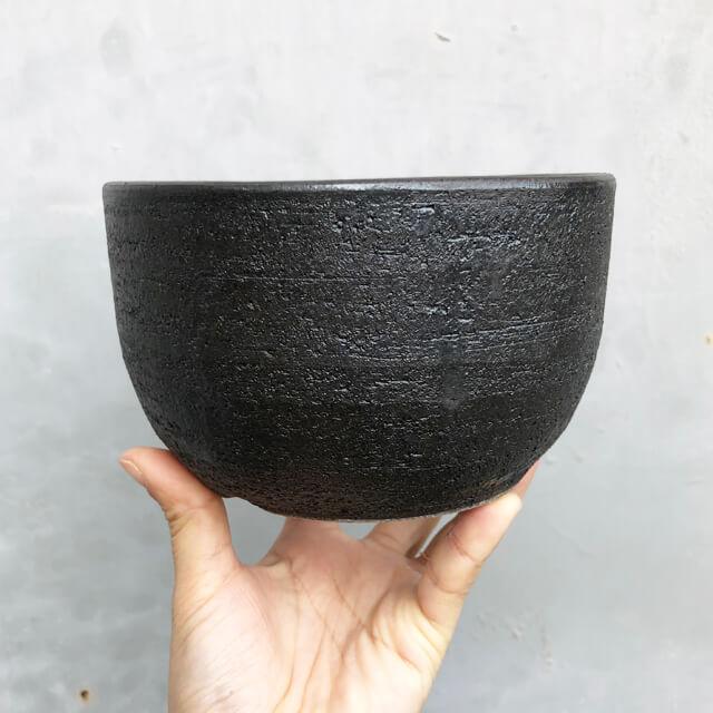 KAMIYAMA SHIRIMARU【黒マット尻丸5号】14cm×9cm 5号 かみ山陶器