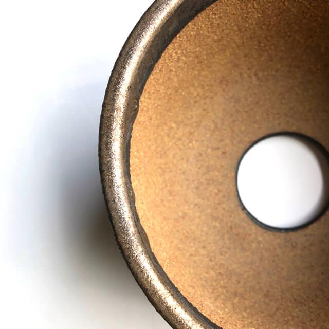 KAMIYAMA SHIRIMARU【金彩尻丸5号】14cm×9cm 5号 かみ山陶器 信楽焼