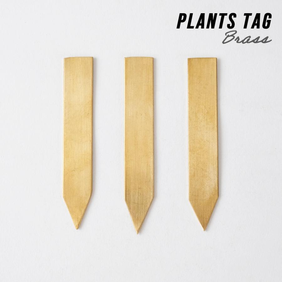 PLANTS TAG【 Brass 】3枚セット／真鍮タグ 9cm×1.5cm 厚み1mm