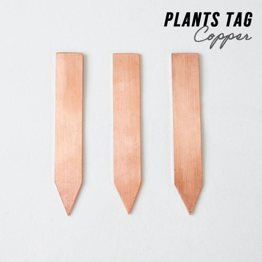 PLANTS TAG【 Copper 】3枚セット／銅タグ 9cm×1.5cm 厚み1mm