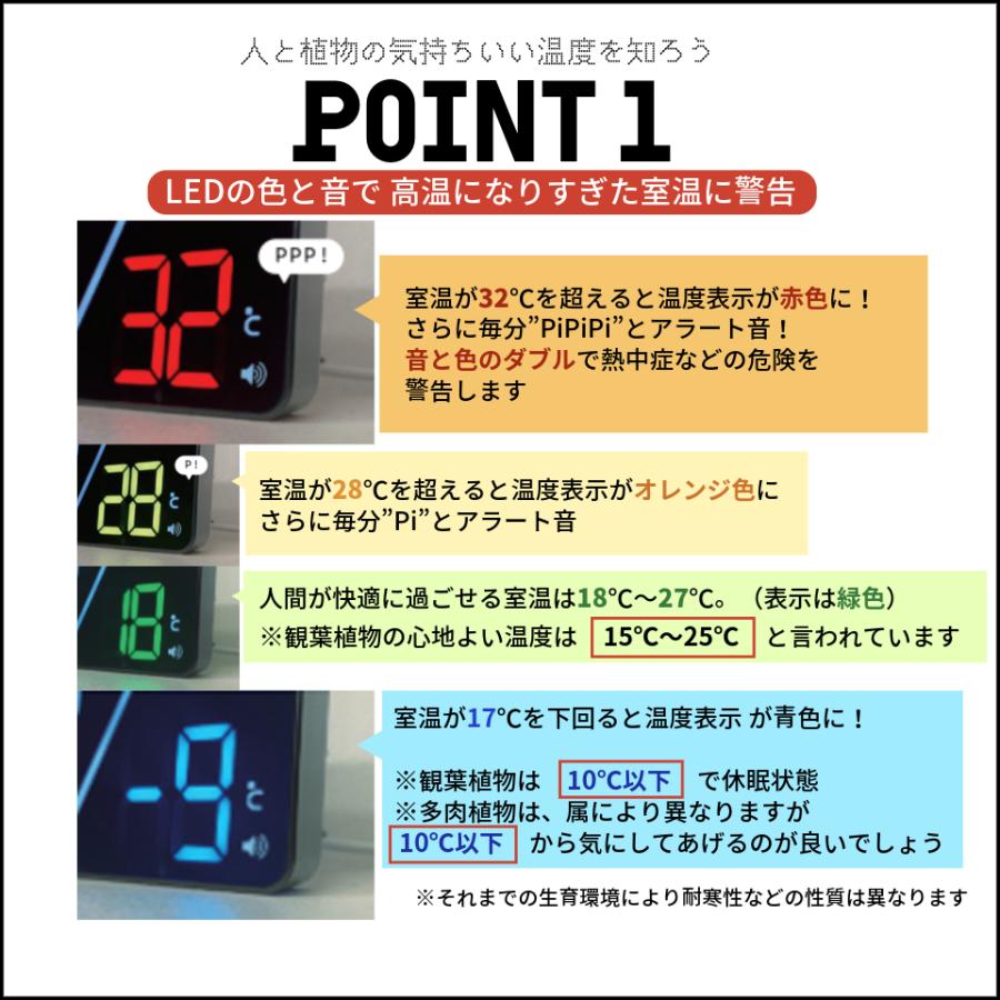SLOWER（スロウワー） LED サーモアラートクロック Azul（アズール