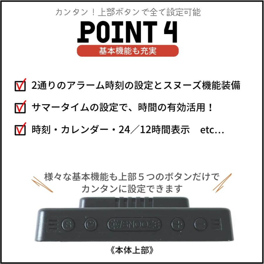 SLOWER（スロウワー） LED サーモアラートクロック Azul（アズール