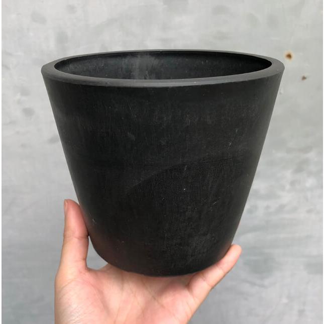 5個セット】BLACK PLASTIC POT【STANDARD TYPE】14cm×12cm 黒 プラ鉢 5