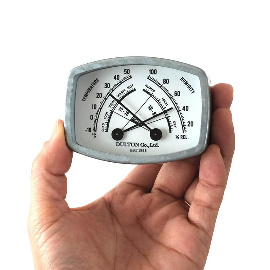 THERMO-HYGROMETER 【スクエアタイプ】電源不要 電池不要 マグネット式