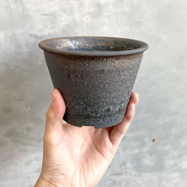 KAMIYAMA GOLD YOUHEN POT【金窯変スタンダード鉢 4号】 STANDARD TYPE