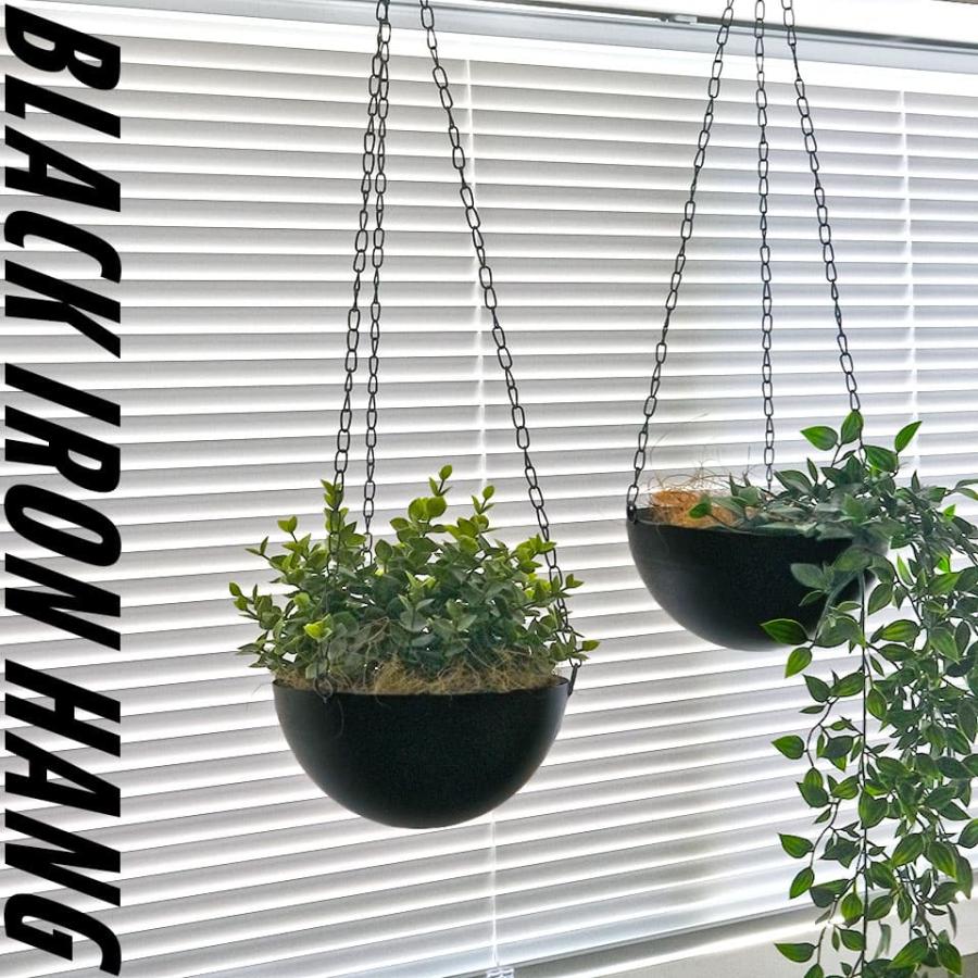BLACK IRON HANG／ブラックアイアンハング ハンギングプランター 20cm