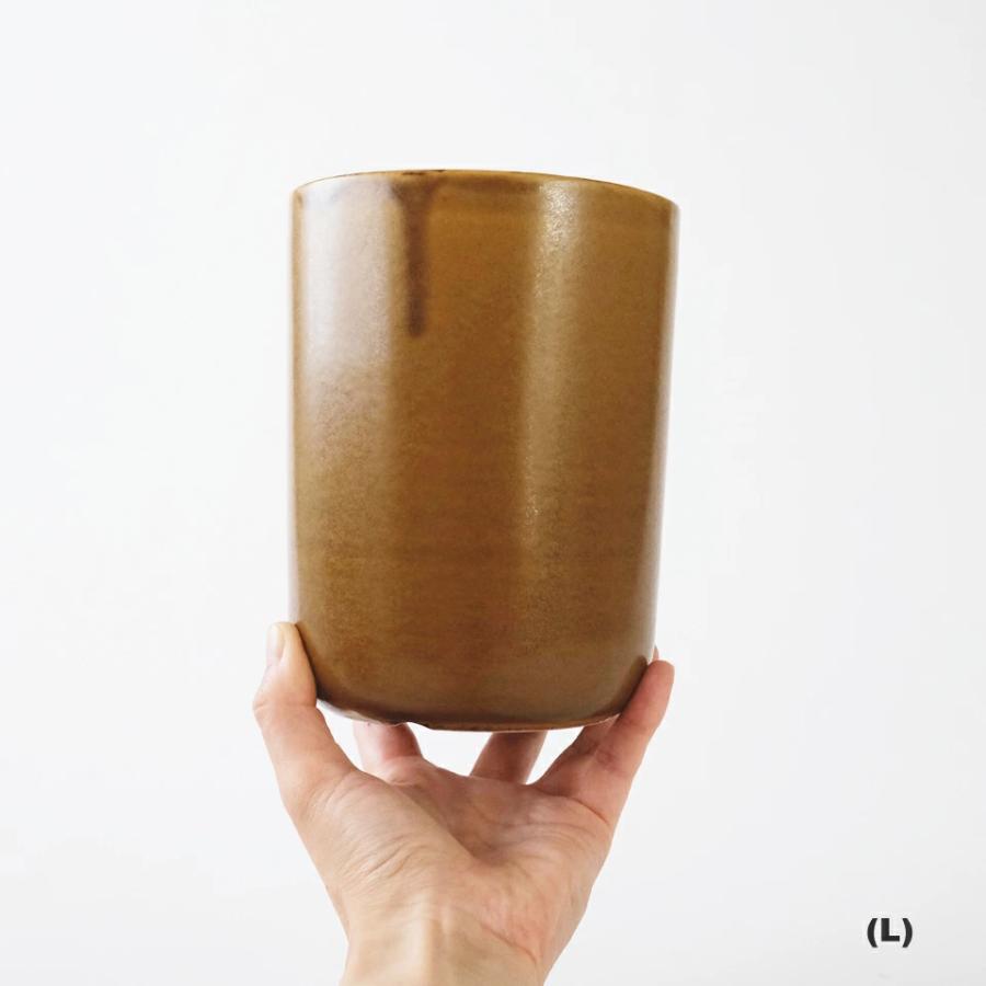 美濃焼 MIYABI-POT【 KARASHI 】選べる3サイズ 植木鉢 受皿付