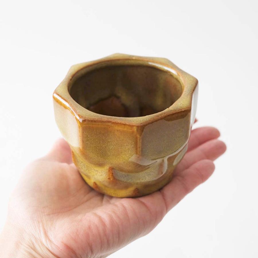 ソルオクタ／Φ9cm×H7.5cm ／陶器 植木鉢 2号 鉢外寸Φ7.5cm×H6cm／受皿