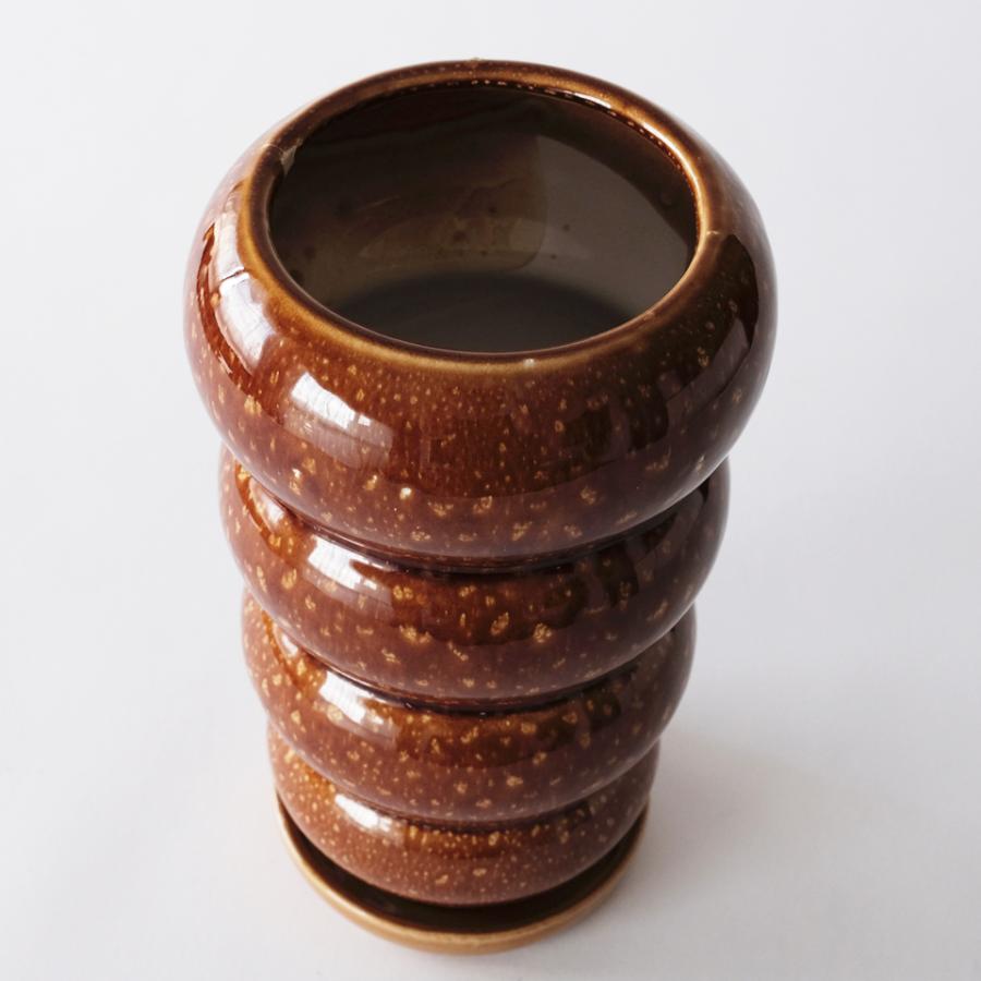 ソルマロ【 Tall 】メタル ホワイト ブラウン Φ17cm(口径11cm)×27.5cm