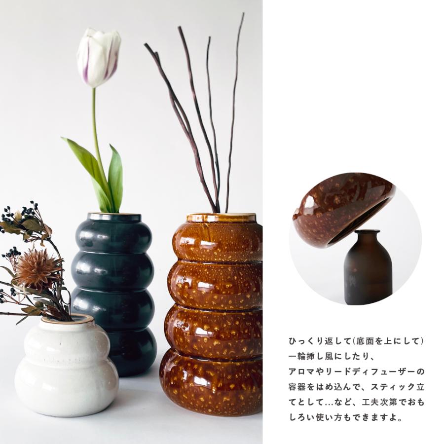 ソルマロ【 Tall 】メタル ホワイト ブラウン Φ17cm(口径11cm)×27.5cm