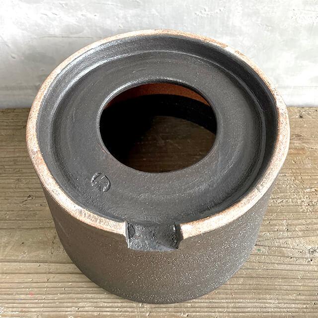 KAMIYAMA ZUNDO LOW POT【ブラック 6号】18cm×10.5cm かみ山陶器
