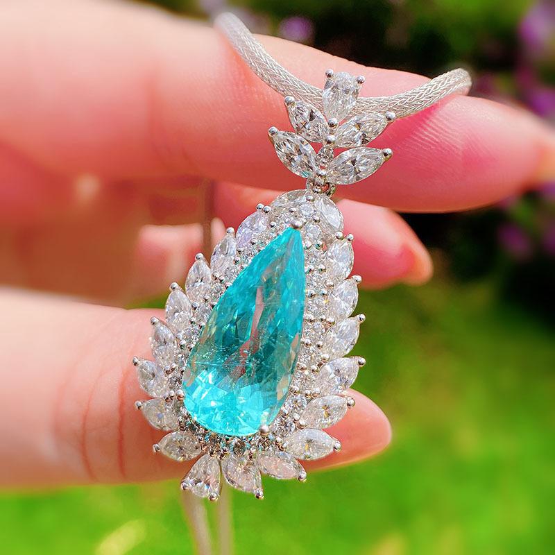 ネックレス レディース パライバトルマリン カラー グリーン