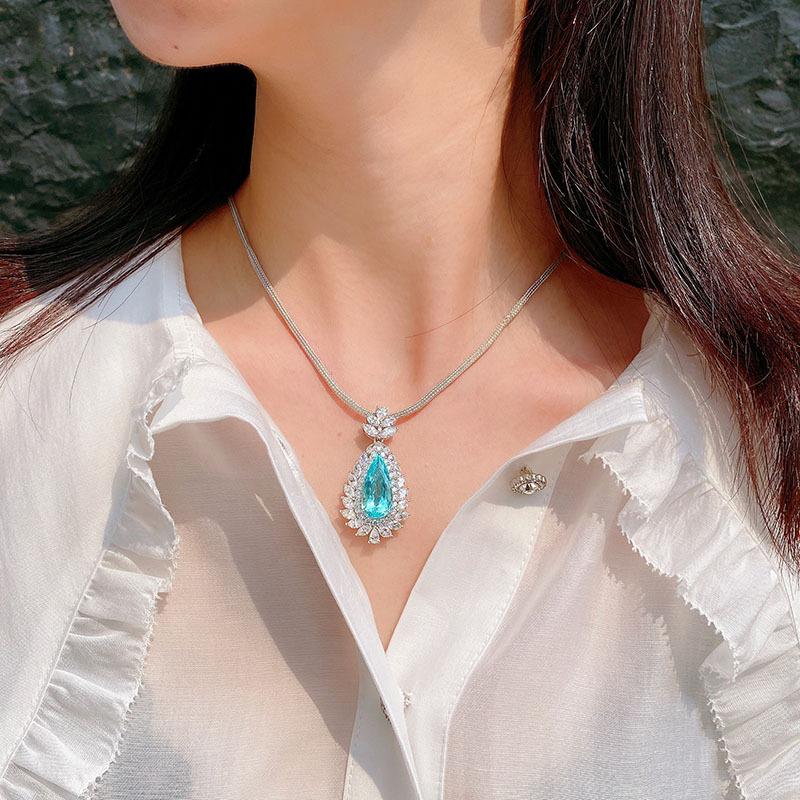 鑑別書付き0.26ct パライバトルマリン　ペンダントトップ 18金☆パライバトルマリンペンダントトップNo.2/0.59ct - 大人のための