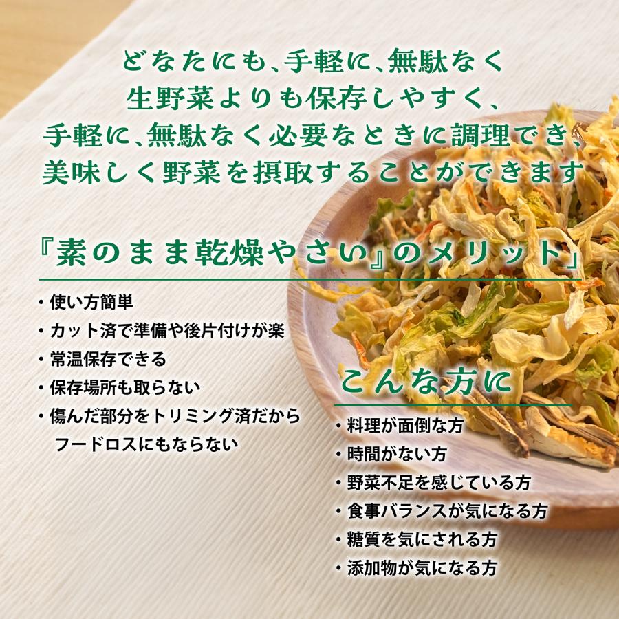 素のまま乾燥やさい ぶどう糖不使用 国産 無添加 簡単 常温保存