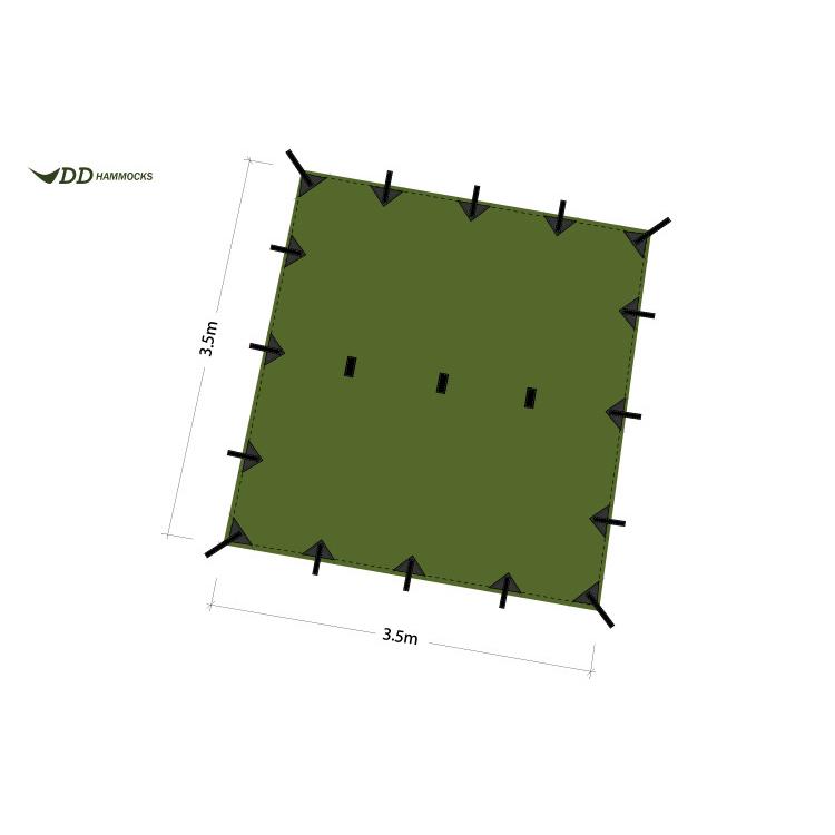 DDタープ 3.5x3.5 DD Tarp タープ 3.5×3.5 高破断強度 カラビナ付 (英国メーカー直輸入) (コヨーテブラウン)|shaman-sele-y|04
