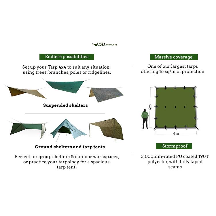 DD Hammocks \最長60日保証/ DDタープ 4x4 Tarp タープ 4×4 DD Hammocks \最長60日保証/ DDタープ 4x4 Tarp タープ 4×4