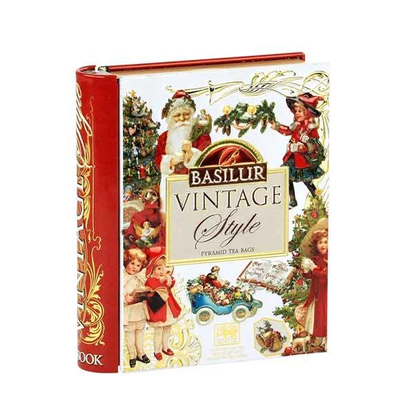 ＼紅茶ギフト／  BASILUR TEA ミニチュアヴィンテージ テトラバッグ5袋入 冬季限定 Tea Book バシラーティー 正規輸入品 Christmas クリスマス プレゼント（Yahoo!・shami-dau）