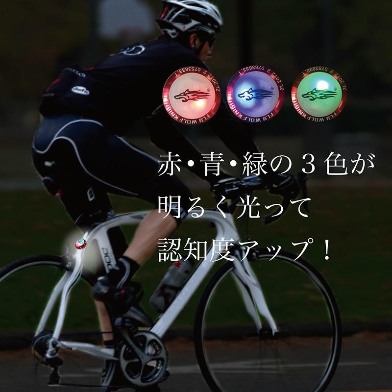 LED ライト 自転車 テールライト グッズ 防災 反射 夜道 安全対策 夜間 点灯 点滅 SOS 安全 期間限定 z1735｜shamrock｜02