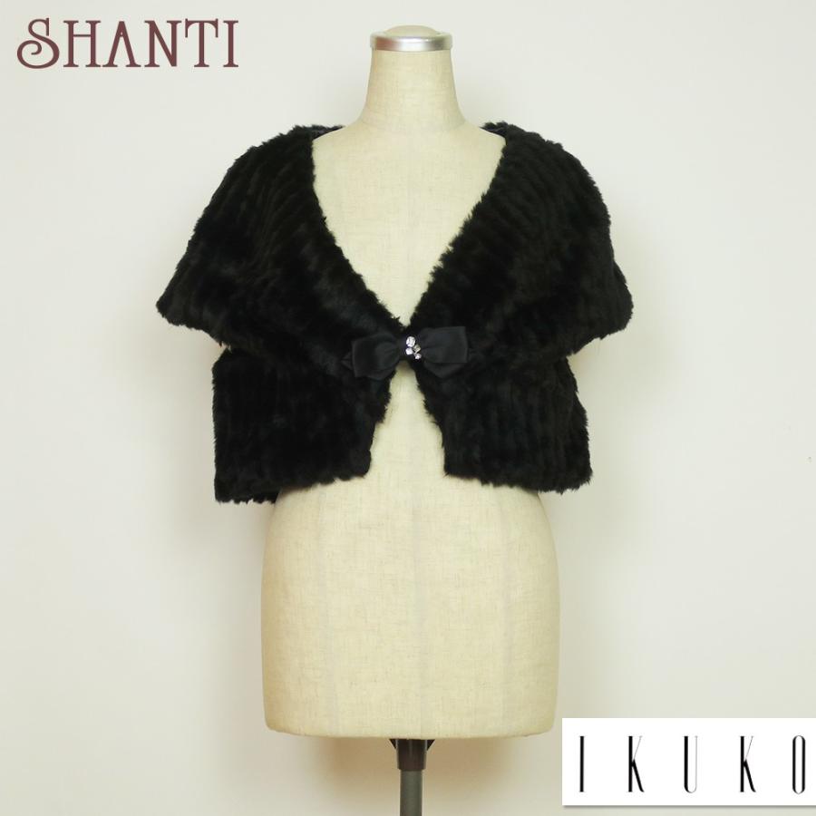 20％OFF　￥23,100--＞￥18,480 IKUKOイクコ フェイクファーボレロ・ブラック　IKUKO-HW210KB3-BK