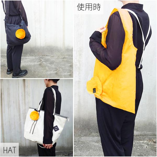 エコバッグ メトロHATタイプ 折りたたみ コンパクト 持ち運びに便利