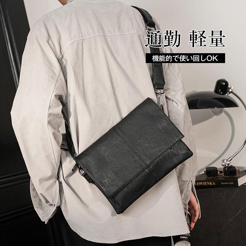 即納！ ショルダーバッグ バッグ メンズ 本革 肩掛け カジュアル アウトドア 通勤 ビジネス かばん スマホ入れ 敬老の日 プレゼント 送料無料 の商品画像