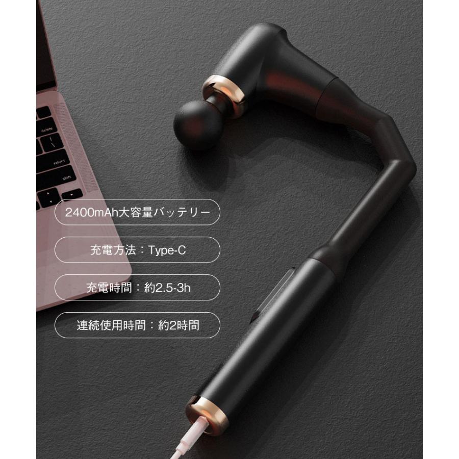 筋膜リリースガン 筋膜リリース マッサージガン マッサージ器 ハンディガン USB充電 ハンディマッサージャー 全身 背もたれ 肩こり 対策