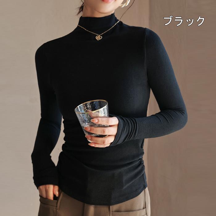 レディース トップス カットソー ニット 肌着 長袖 春秋冬 プルオーバー ハイネック 通勤 インナーシャツ 重ね着 普段着 部屋着 薄手 着回し 柔らかい 無地 LL |  | 19