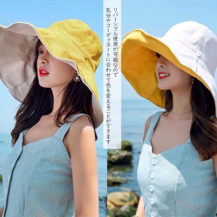 バッケトハット レディース 帽子 UVカット UV対策 つば広 両面用ハット 紫外線対策 日焼け対策 日よけ 折りたたみ 大きいサイズ 熱中症 飛ばない 運動会 |  | 07